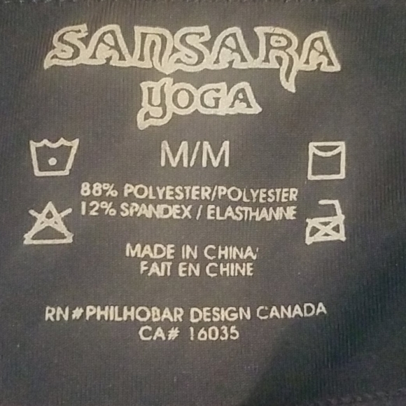 Sansara yoga grey leggings with floral waistband - Picture 4 of 9